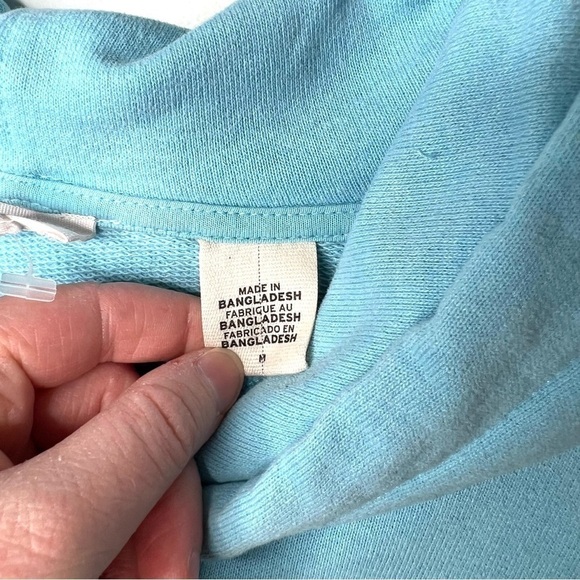 Levi’s Sky Blue Graphic Logo Pullover Knitted Hooded Sweatshirt Size Medium - Picture 10 of 16